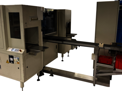 ASYS Divisio 5100 Flexible – komplette Nutzentrenn- & Trayhandling-Linie (gebraucht)